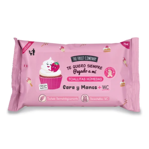 Toallitas húmedas fresa y nata