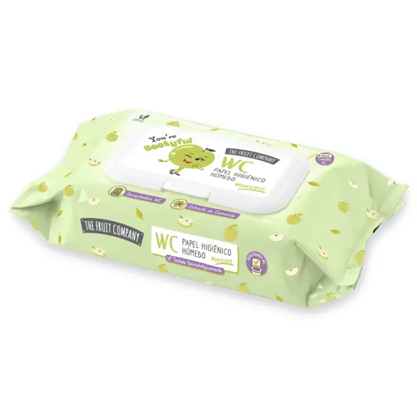 Papel higiénico húmedo de manzana