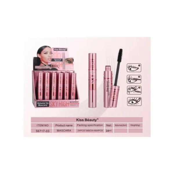 Mascara Waterproof Kiss Beauty